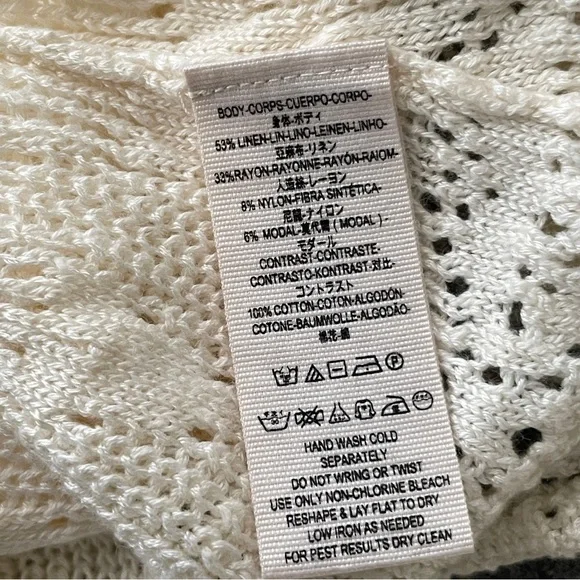 Free People Cream Crocheted Lace Bell Sleeve Top, Size XS Romantic Boho - Picture 13 of 15